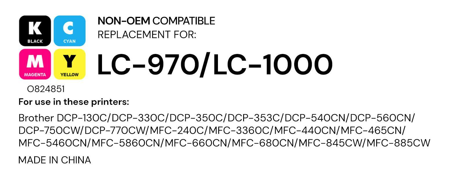 OFFICE-Partner Premium Druckerpatronen - alternativ zu Brother LC-970/LC-1000 - 4er Multipack