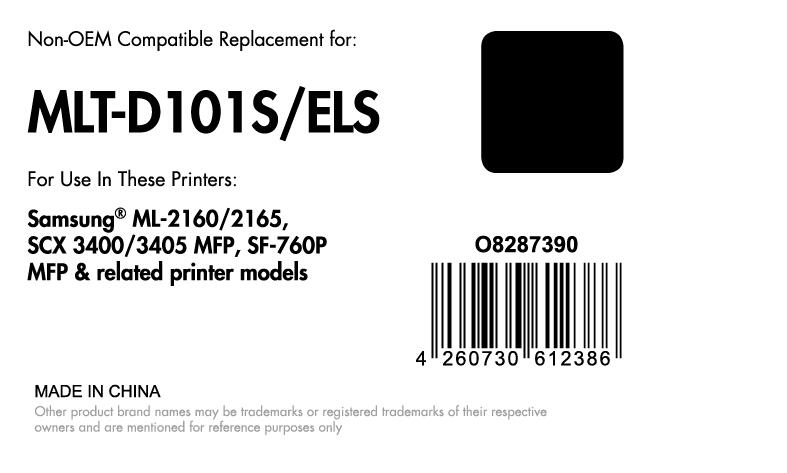 OFFICE-Partner Premium Toner - alternativ zu Samsung MLT-D101S/ELS - schwarz