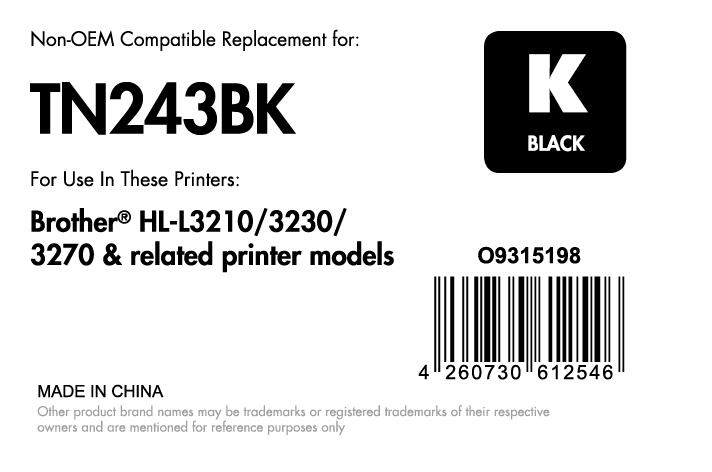 OFFICE-Partner Premium Toner - alternativ zu Brother TN-243BK - schwarz