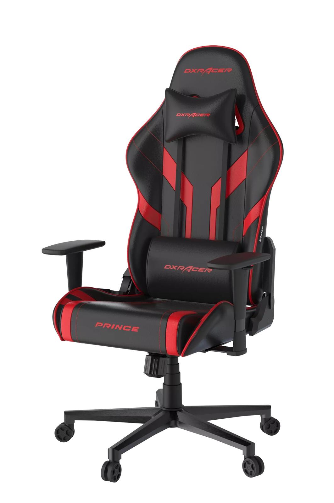 DXRacer Prince Serie OH-PM88-NR Gaming-Stuhl - Regular / L - PVC Kunstleder - schwarz/rot