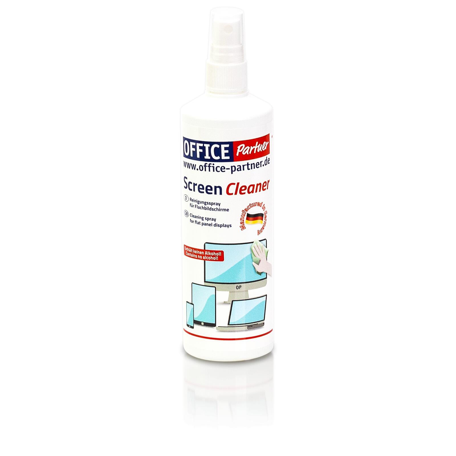 OFFICE-Partner Premium Screen Cleaner Reinigungsspray für Flachbildschirme - 250 ml