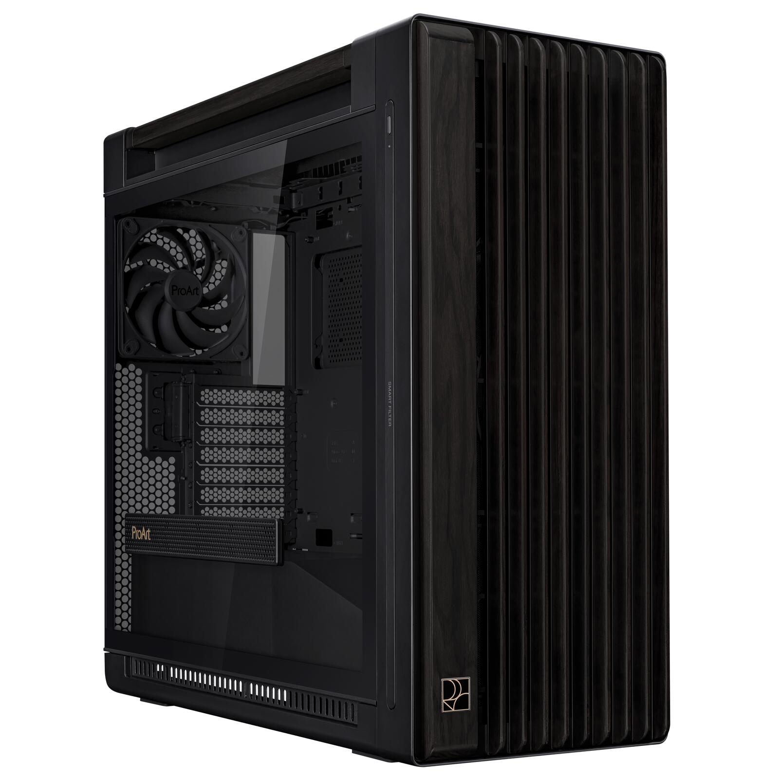ASUS ProArt PA602 Wood Edition Tempered Glass E-ATX PC Gehäuse, schwarz
