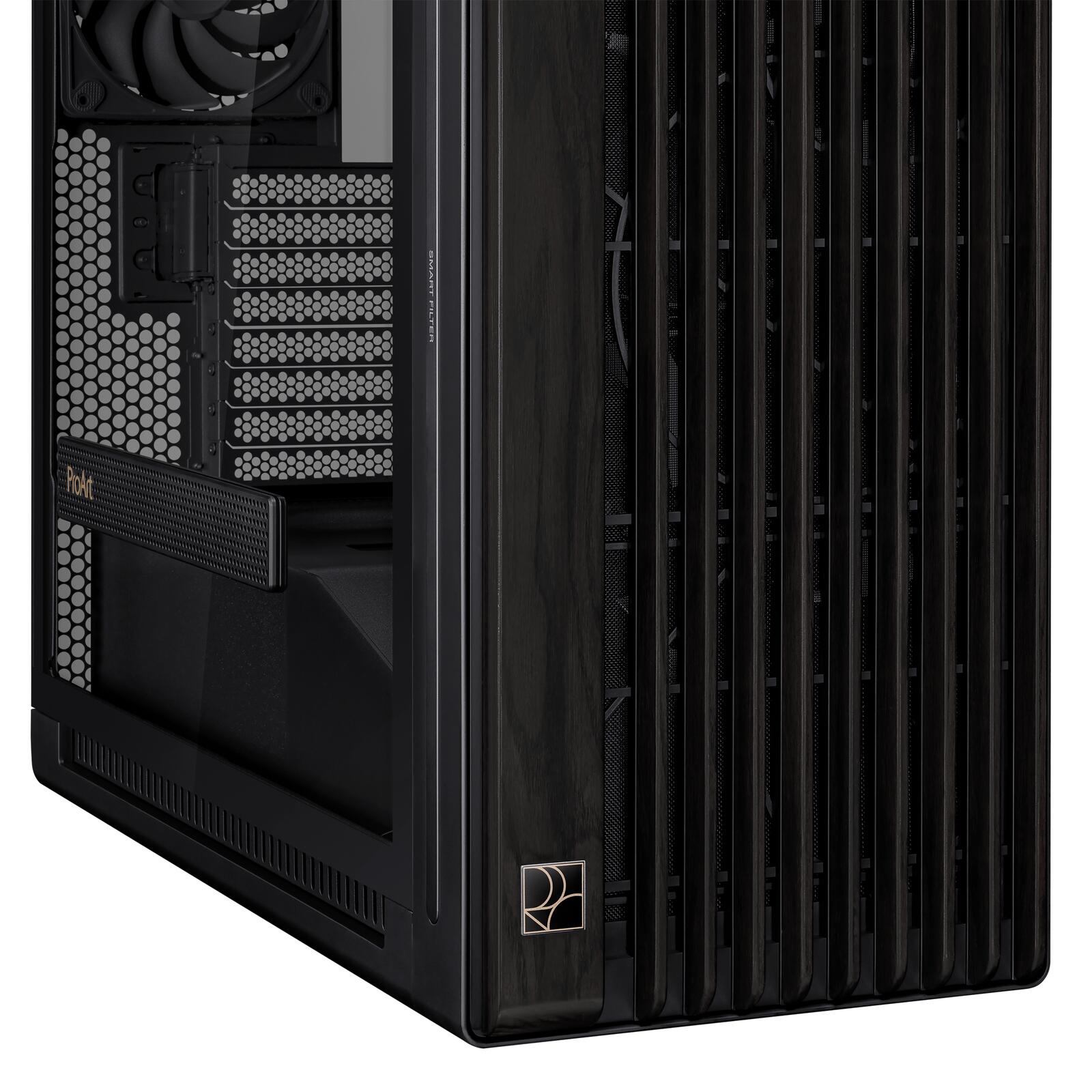 ASUS ProArt PA602 Wood Edition Tempered Glass E-ATX PC Gehäuse, schwarz
