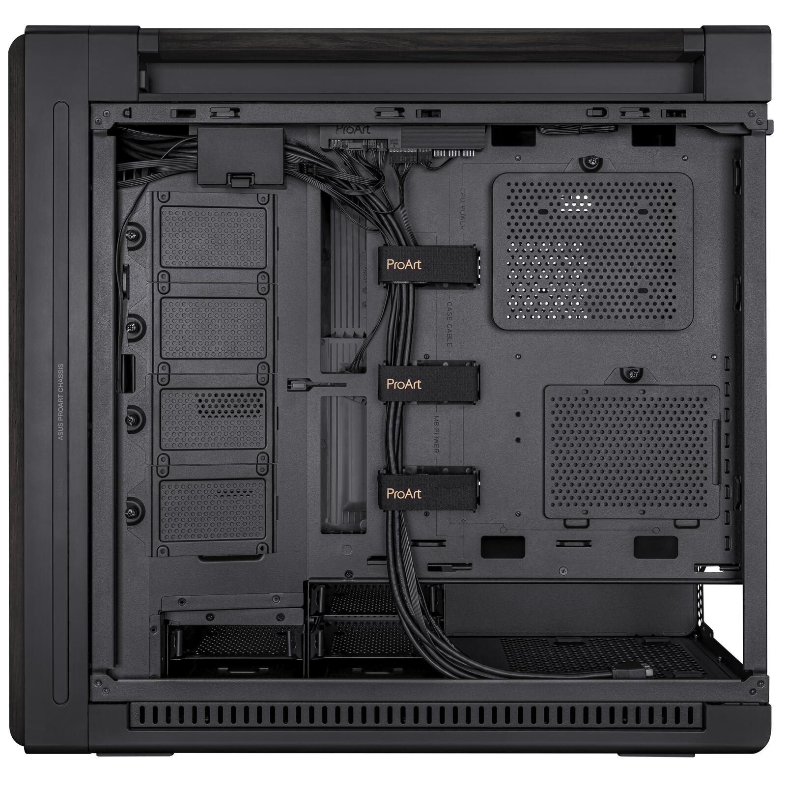 ASUS ProArt PA602 Wood Edition Tempered Glass E-ATX PC Gehäuse, schwarz