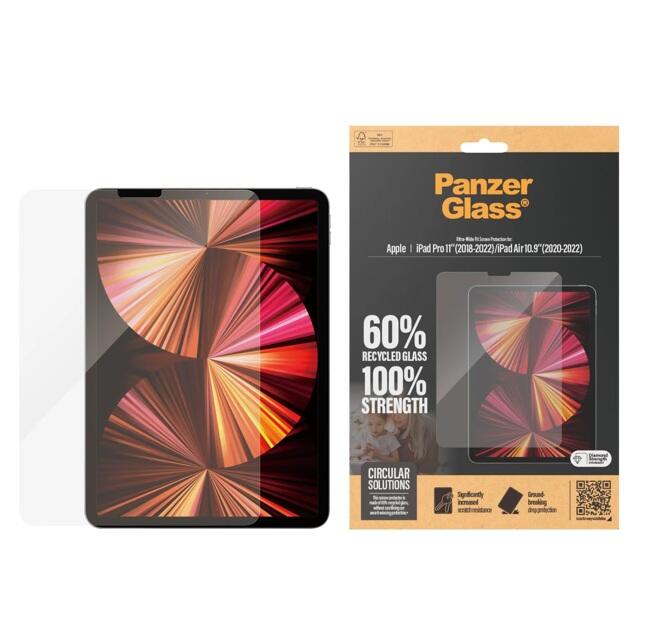 PanzerGlass® Displayschutz iPad Pro 11'' (2018-2022), iPad Air 10.9'' (2020-2022) Ultra-Wide Fit