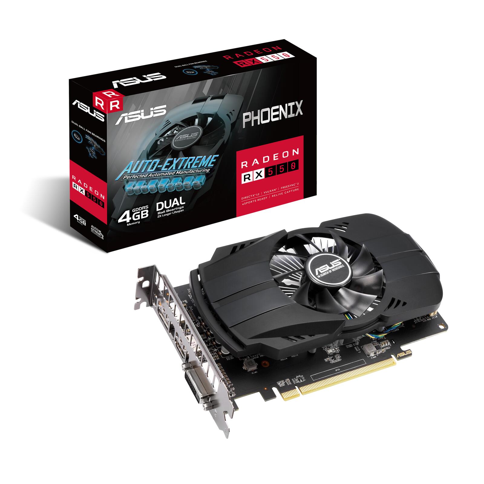 ASUS Phoenix Radeon RX 550 EVO 4GB EVO Grafikkarte (4GB GDDR5, DVI, HDMI, DP)