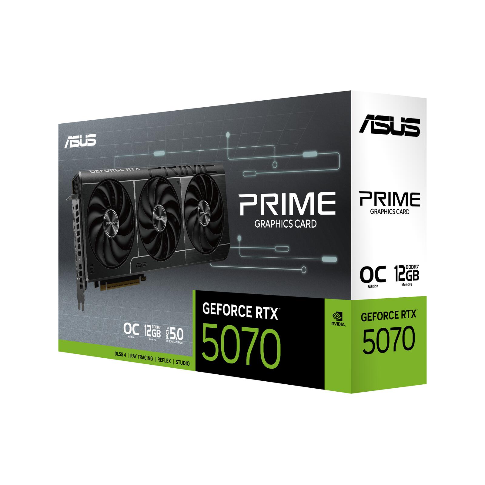 ASUS PRIME GeForce RTX 5070 12 GB GDDR7 OC Edition Gaming Grafikkarte