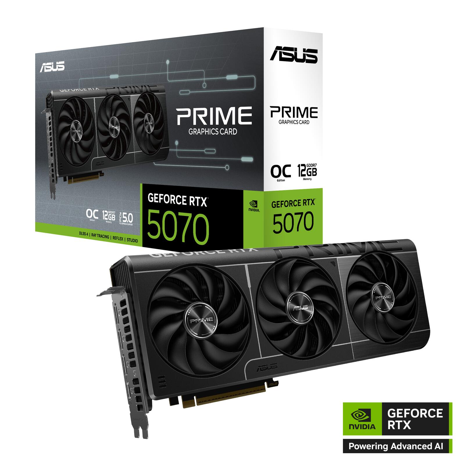 ASUS PRIME GeForce RTX 5070 12 GB GDDR7 OC Edition Gaming Grafikkarte