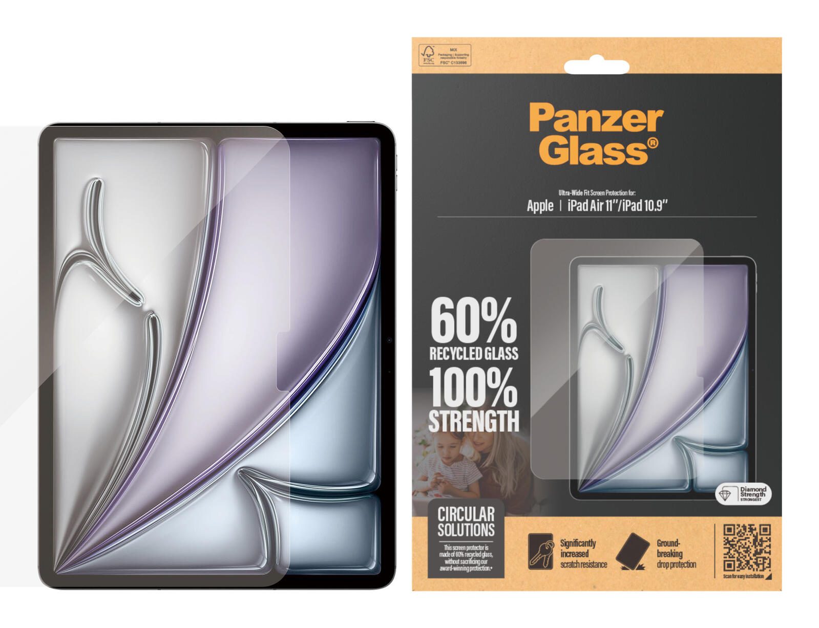 PanzerGlass® Displayschutzglas Apple iPad Air 11' (2024) & iPad 10,9' (2022)