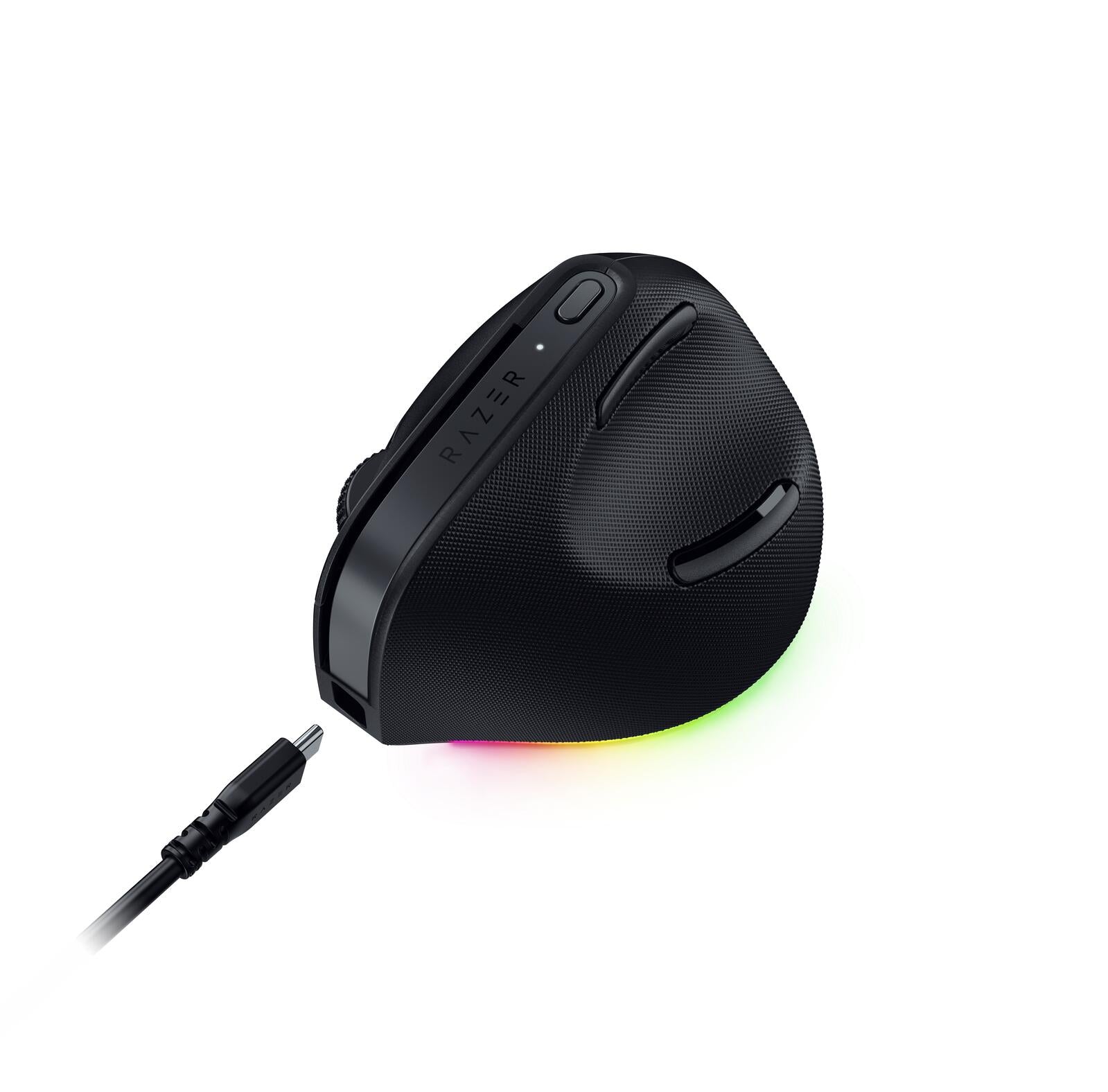 Razer Pro Click V2 Vertical Maus Universal rechts RF Wireless + Bluetooth + USB Type-C Optisch 30000 DPI