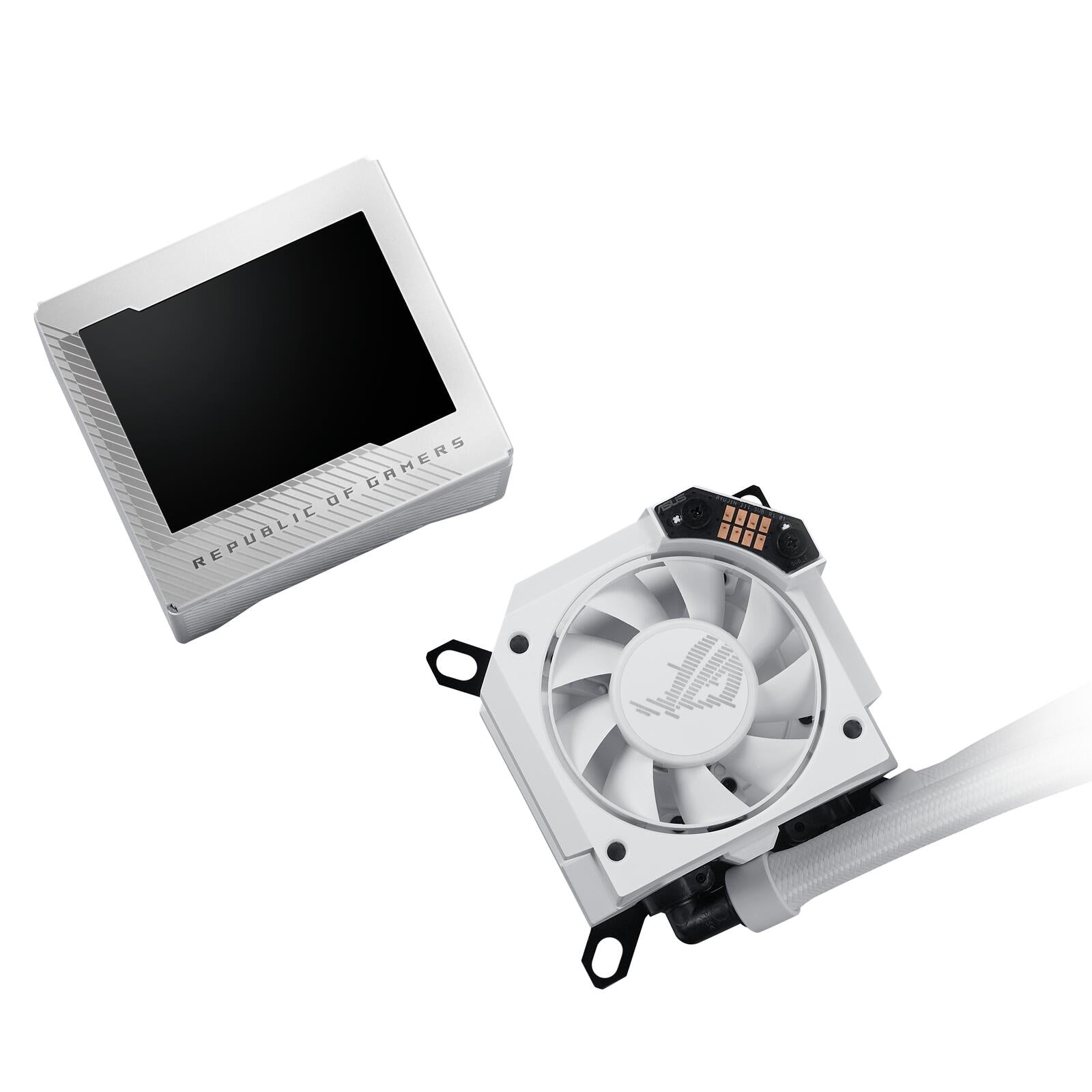 ASUS ROG Ryujin III 240 ARGB White Edition All-in-One Flüssig CPU-Kühler (3,5 Zoll LCD, Asetek-Pumpe der 8. Generation,
