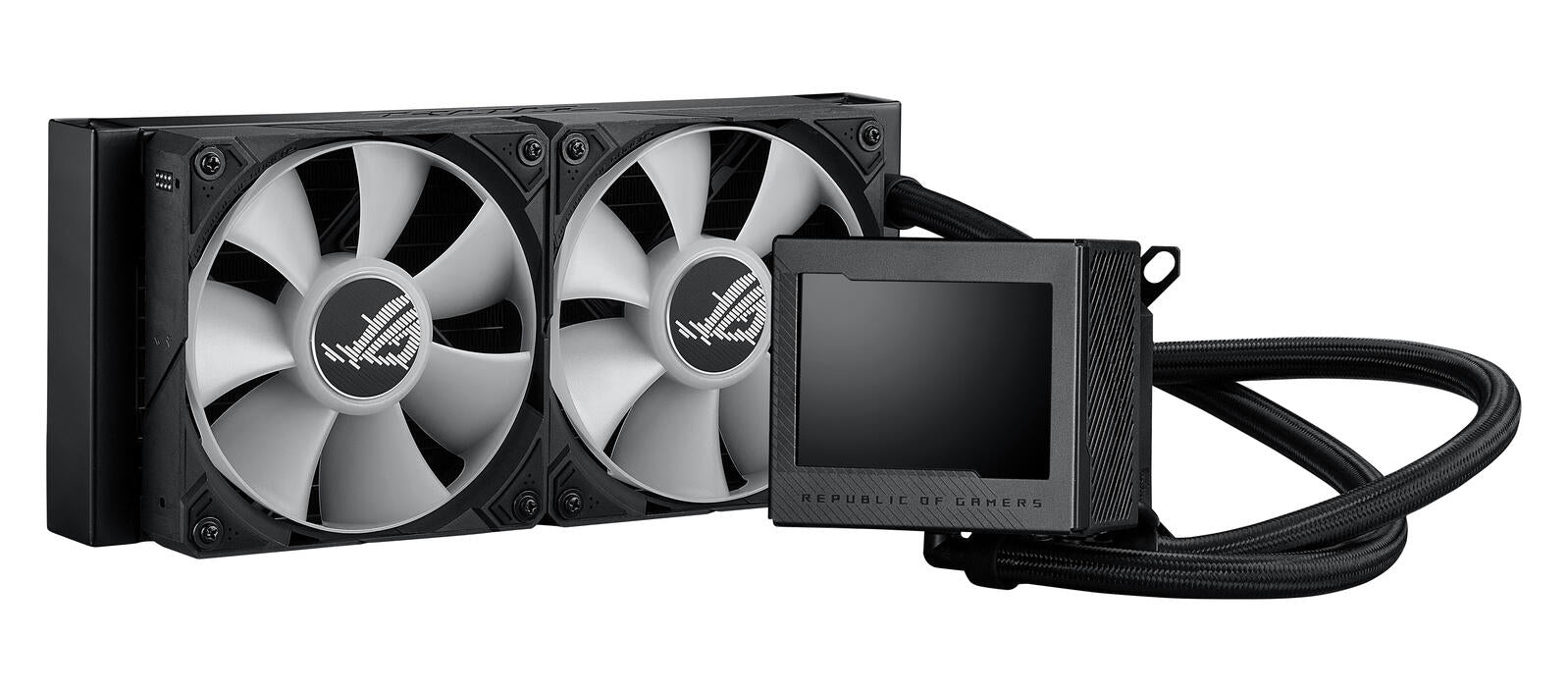 ASUS ROG Ryujin III 240 ARGB All-in-One Flüssig CPU-Kühler (3,5 Zoll LCD, Asetek-Pumpe der 8. Generation, 2x ROG 120mm R