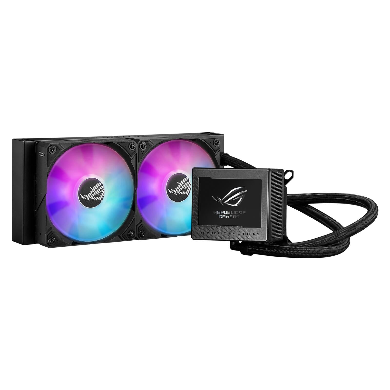 ASUS ROG Ryujin III 240 ARGB All-in-One Flüssig CPU-Kühler (3,5 Zoll LCD, Asetek-Pumpe der 8. Generation, 2x ROG 120mm R