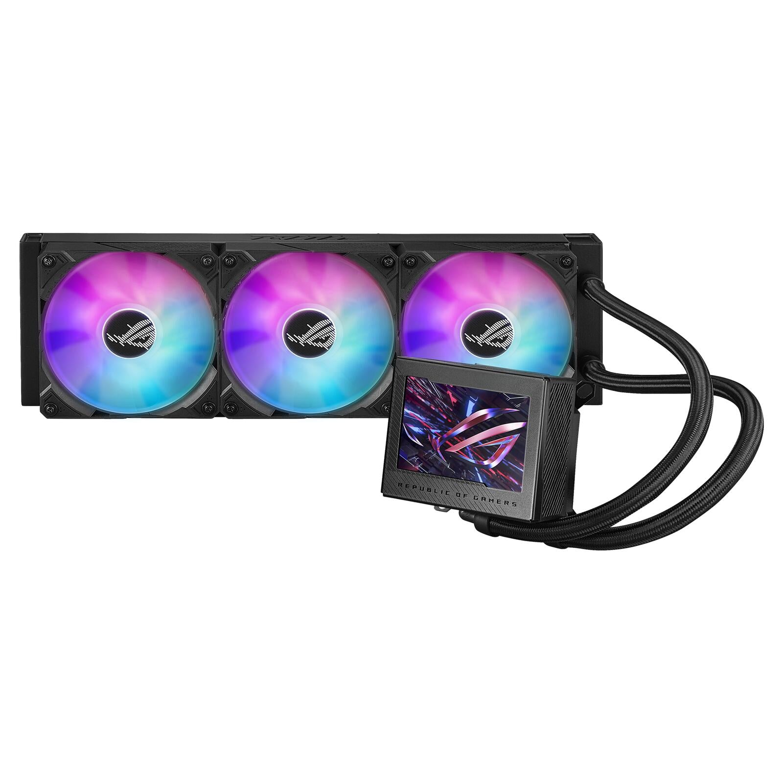 ASUS ROG Ryujin III 360 ARGB All-in-One Flüssig CPU-Kühler (3,5 Zoll LCD, Asetek-Pumpe der 8. Generation, 3x ROG 120mm R
