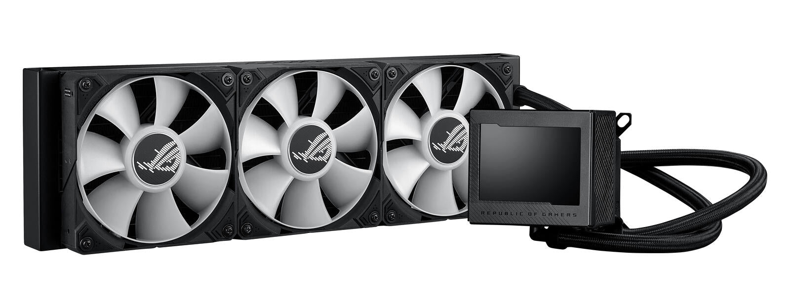 ASUS ROG Ryujin III 360 ARGB All-in-One Flüssig CPU-Kühler (3,5 Zoll LCD, Asetek-Pumpe der 8. Generation, 3x ROG 120mm R