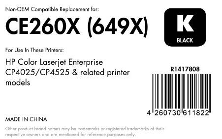 OFFICE-Partner Premium Toner recycelt - alternativ zu HP 649X (CE260X) - schwarz