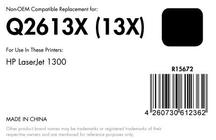 OFFICE-Partner Premium Toner recycelt - alternativ zu HP 13X (Q2613X) - schwarz