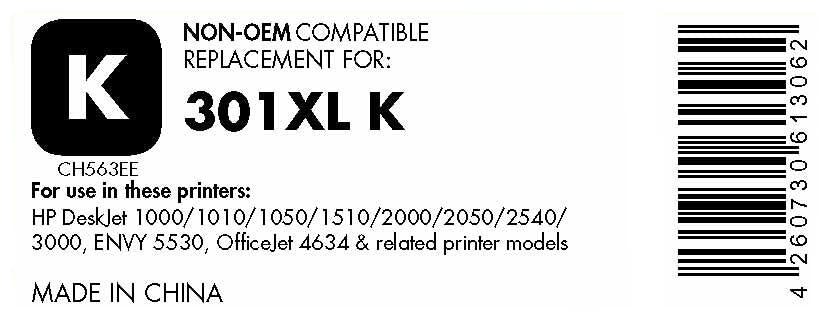 OFFICE-Partner Premium Druckerpatrone recycelt - alternativ zu HP 301XL (CH563EE) - schwarz