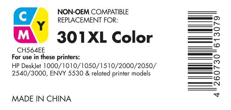 OFFICE-Partner Premium Druckerpatrone recycelt - alternativ zu HP 301XL (CH564EE) - cyan magenta gelb