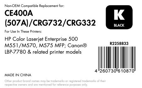 OFFICE-Partner Premium Toner recycelt - alternativ zu HP 507A (CE400A) - schwarz