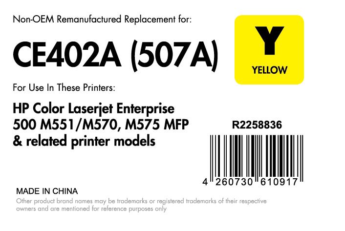 OFFICE-Partner Premium Toner recycelt - alternativ zu HP 507A (CE402A) - gelb