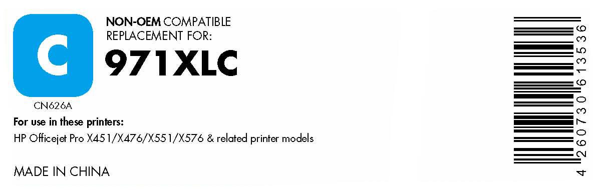 OFFICE-Partner Premium Druckerpatrone recycelt - alternativ zu HP 971XL (CN626AE) - cyan