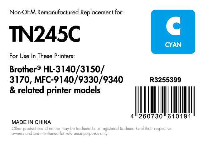 OFFICE-Partner Premium Toner recycelt - alternativ zu Brother TN-245C - cyan