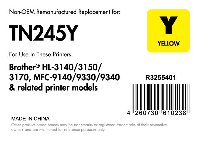 OFFICE-Partner Premium Toner recycelt - alternativ zu Brother TN-245Y - gelb