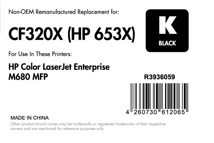 OFFICE-Partner Premium Toner recycelt - alternativ zu HP 653X (CF320X) - schwarz
