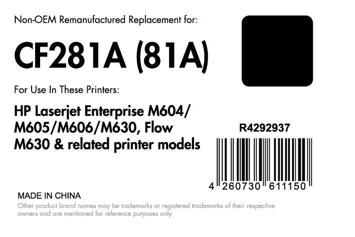 OFFICE-Partner Premium Toner recycelt - alternativ zu HP 81A (CF281A) - schwarz