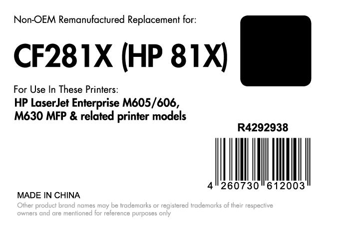 OFFICE-Partner Premium Toner recycelt - alternativ zu HP 81X (CF281X) - schwarz