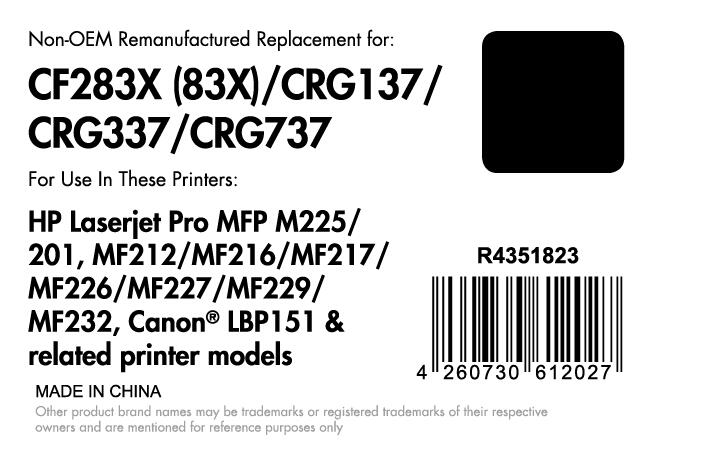 OFFICE-Partner Premium Toner recycelt - alternativ zu HP 83X (CF283X) - schwarz