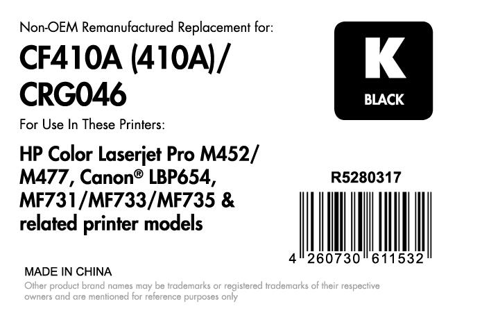 OFFICE-Partner Premium Toner recycelt - alternativ zu HP 410A (CF410A) - schwarz