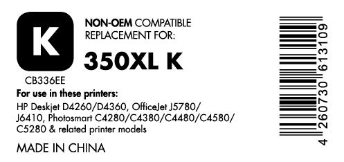OFFICE-Partner Premium Druckerpatrone recycelt - alternativ zu HP 350XL (CB336EE) - schwarz