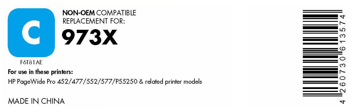 OFFICE-Partner Premium Druckerpatrone recycelt - alternativ zu HP 973X (F6T81AE) - cyan