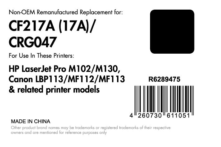 OFFICE-Partner Premium Toner recycelt - alternativ zu HP 17A (CF217A) - schwarz