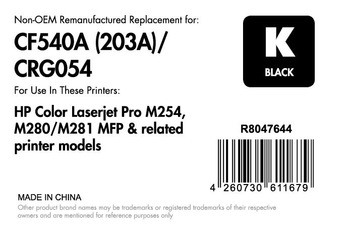 OFFICE-Partner Premium Toner recycelt - alternativ zu HP 203A (CF540A) - schwarz