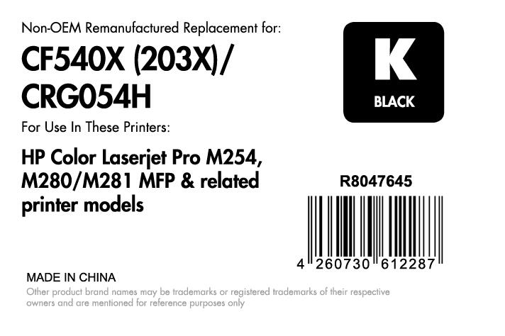 OFFICE-Partner Premium Toner recycelt - alternativ zu HP 203X (CF540X) - schwarz