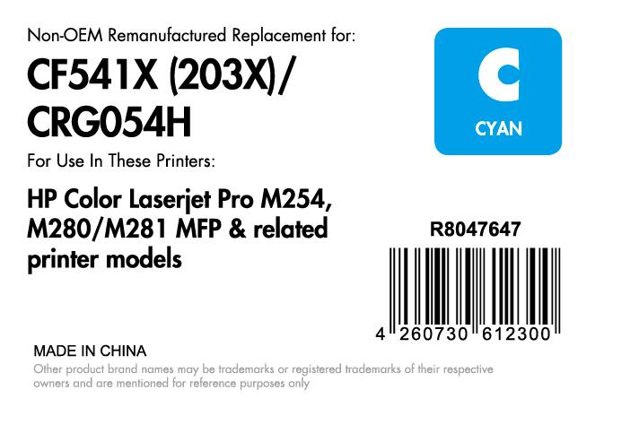 OFFICE-Partner Premium Toner recycelt - alternativ zu HP 203X (CF541X) - cyan