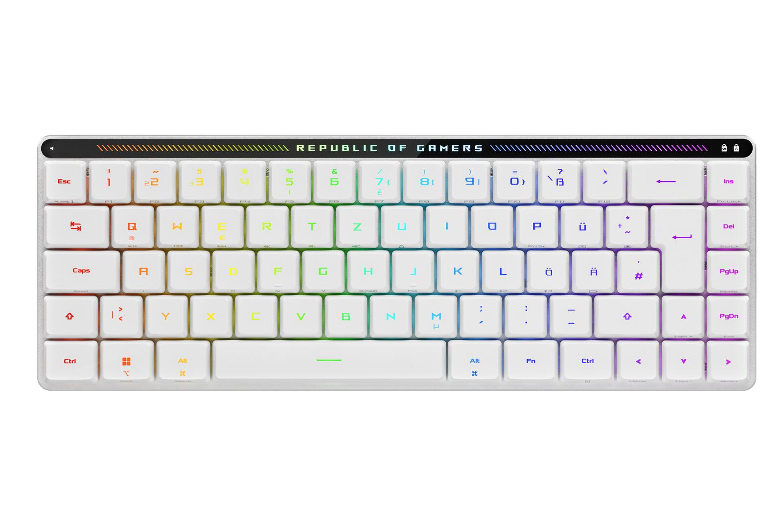 ASUS ROG Falchion RX Low Profile kabellose Gaming-Tastatur, weiß
