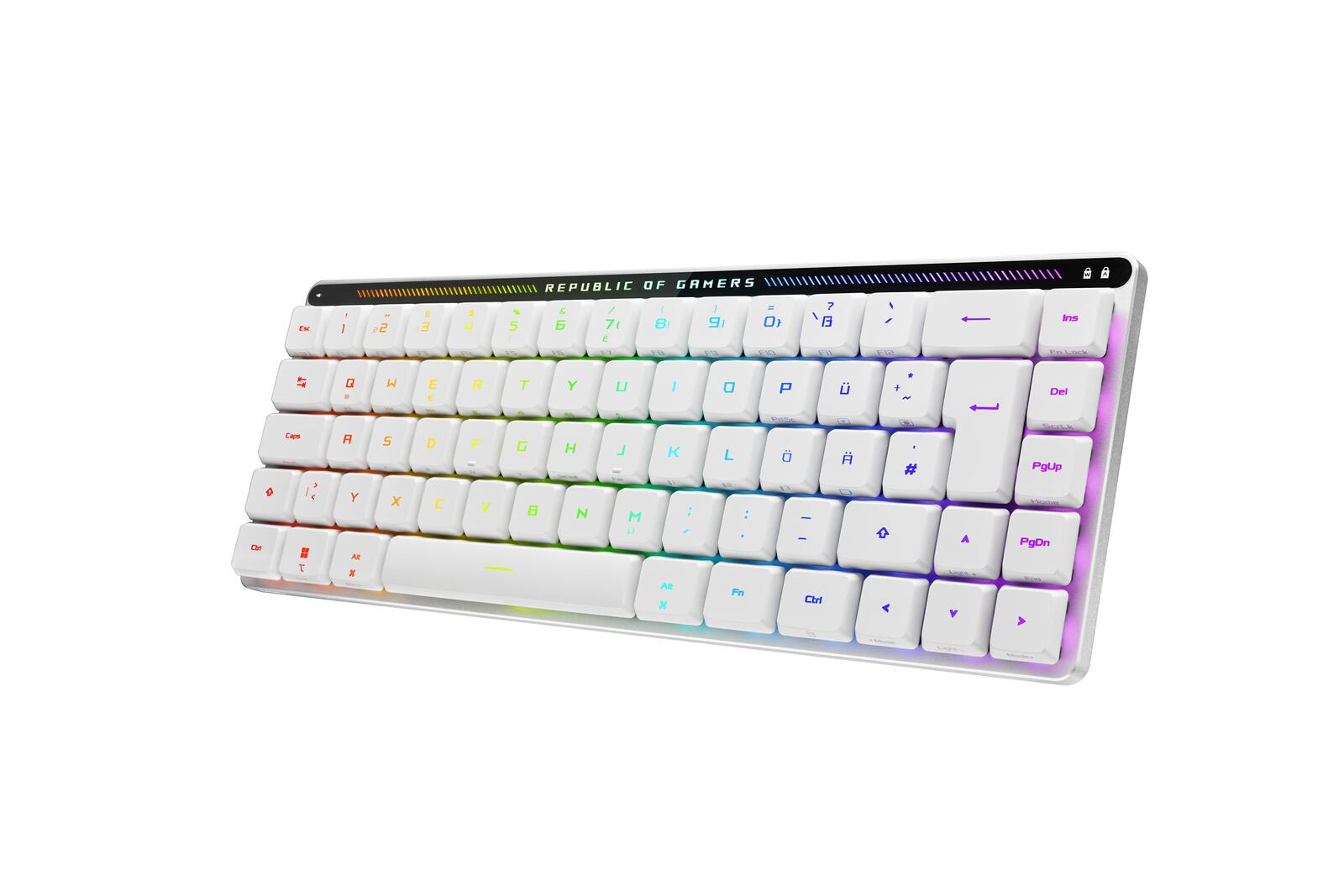 ASUS ROG Falchion RX Low Profile kabellose Gaming-Tastatur, weiß