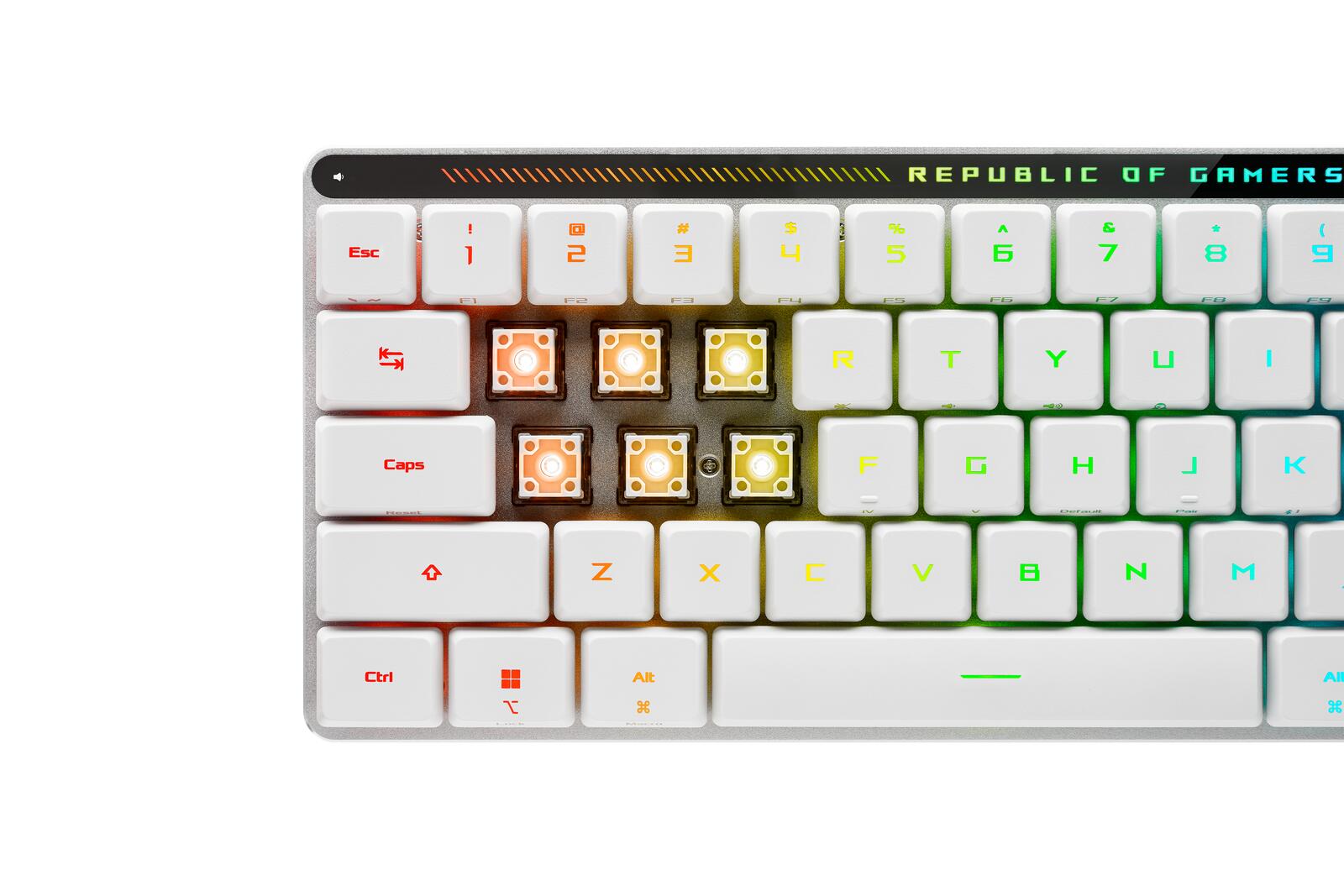 ASUS ROG Falchion RX Low Profile kabellose Gaming-Tastatur, weiß