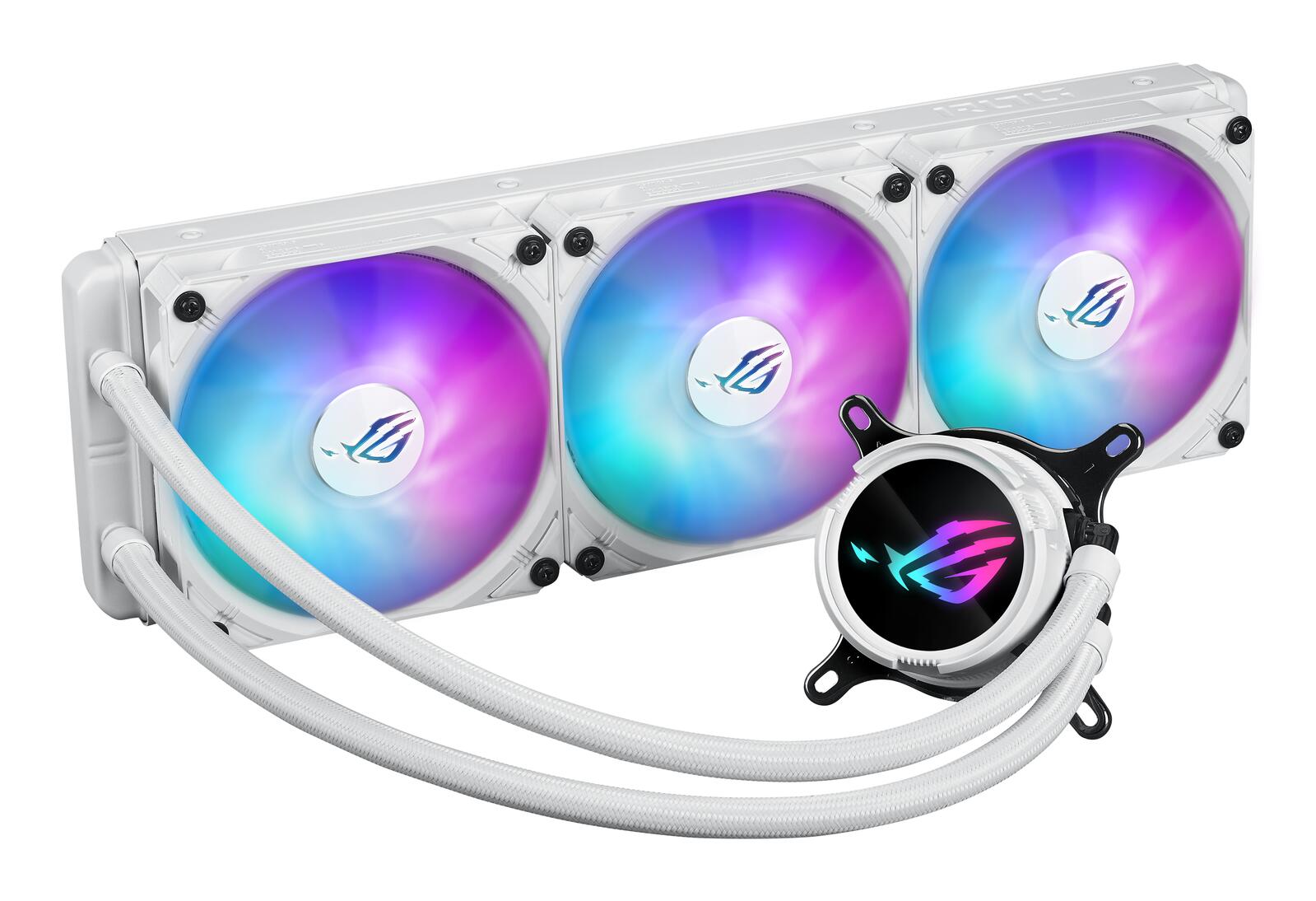 ASUS ROG STRIX LC III 360 ARGB White All-in-One Flüssig-CPU-Wasserkühlung weiß (drei adressierbare ROG ARGB-Lüfter, Anti