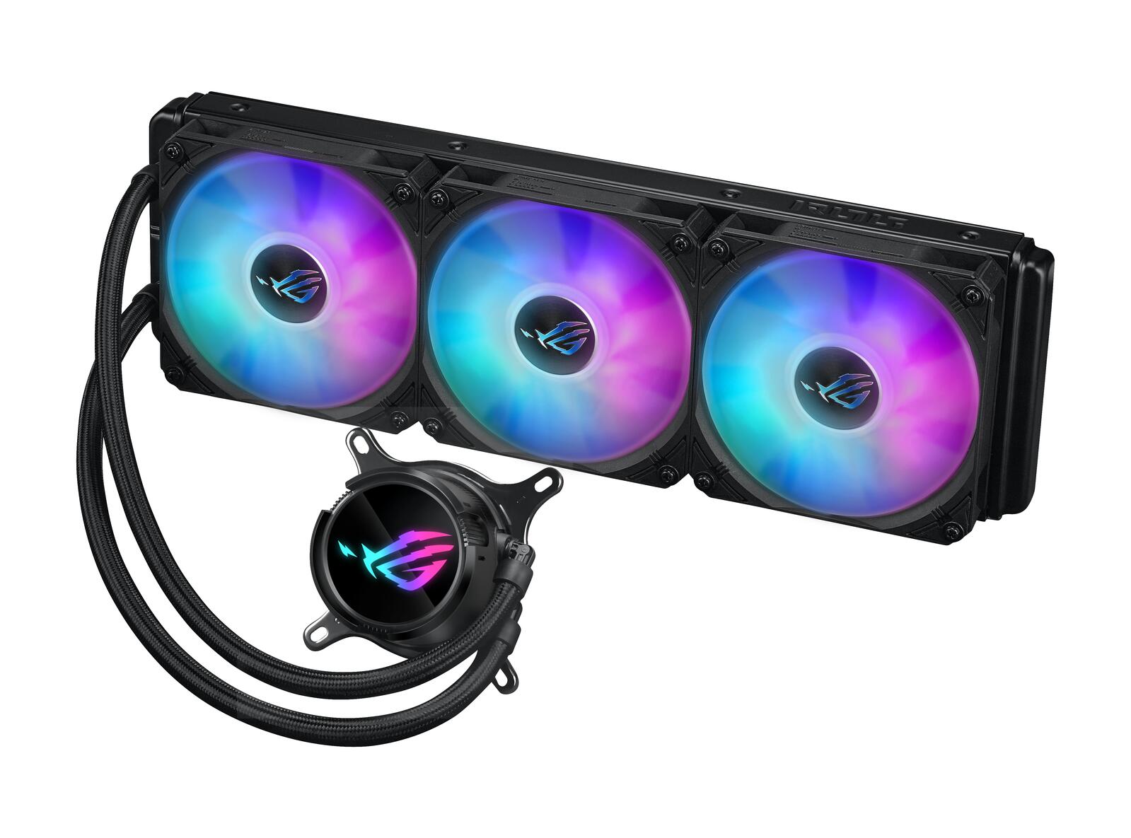 ASUS ROG STRIX LC III 360 ARGB All-in-One Flüssig-CPU-Wasserkühlung schwarz (drei adressierbare ROG ARGB-Lüfter, Anti-Vi