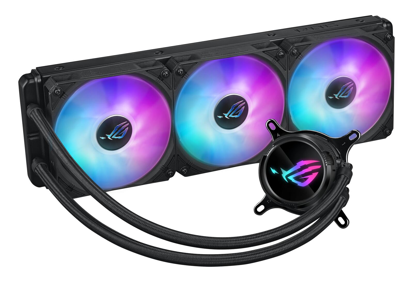 ASUS ROG STRIX LC III 360 ARGB All-in-One Flüssig-CPU-Wasserkühlung schwarz (drei adressierbare ROG ARGB-Lüfter, Anti-Vi