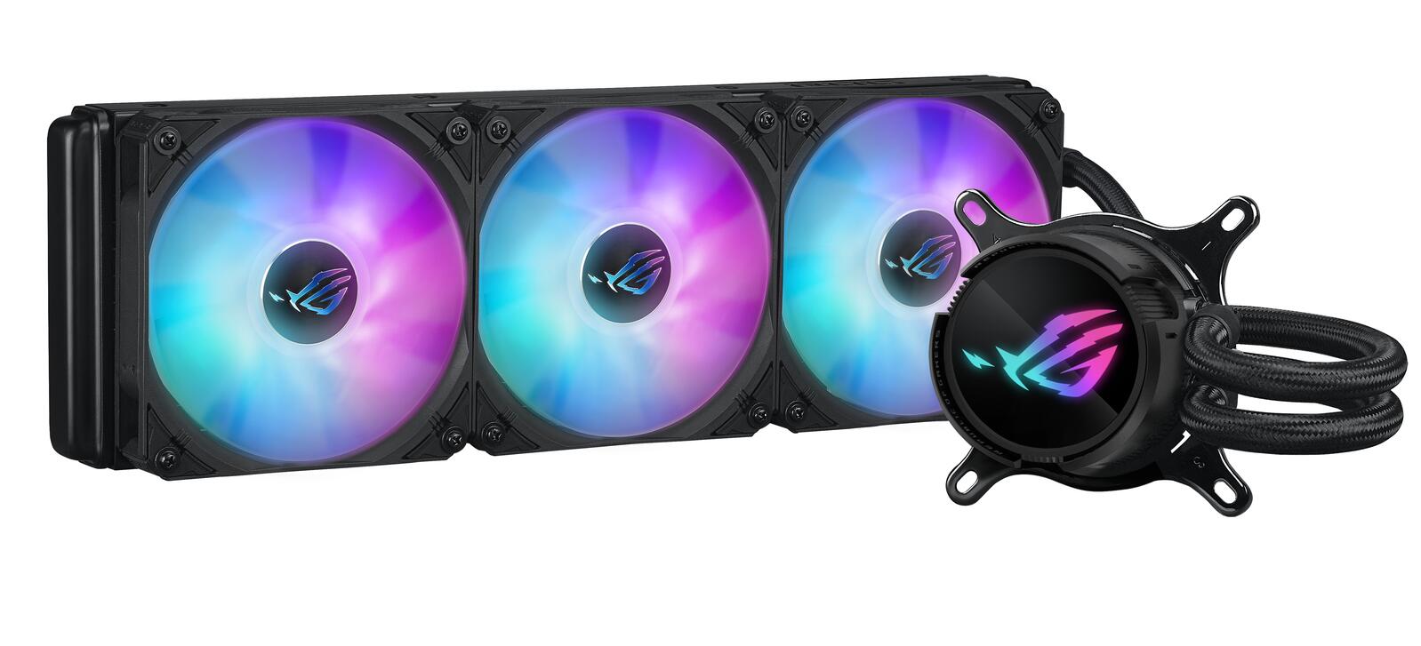 ASUS ROG STRIX LC III 360 ARGB All-in-One Flüssig-CPU-Wasserkühlung schwarz (drei adressierbare ROG ARGB-Lüfter, Anti-Vi