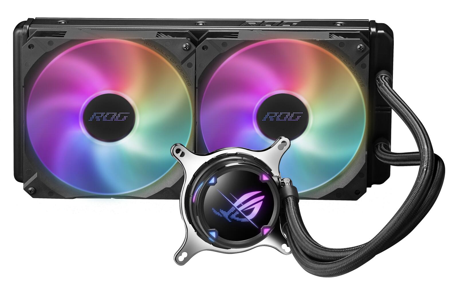 ASUS ROG STRIX LC II 280 ARGB All-in-One CPU-Wasserkühlung (Aura Sync, zwei adressierbare ROG-140mm-Radiatorlüfter)