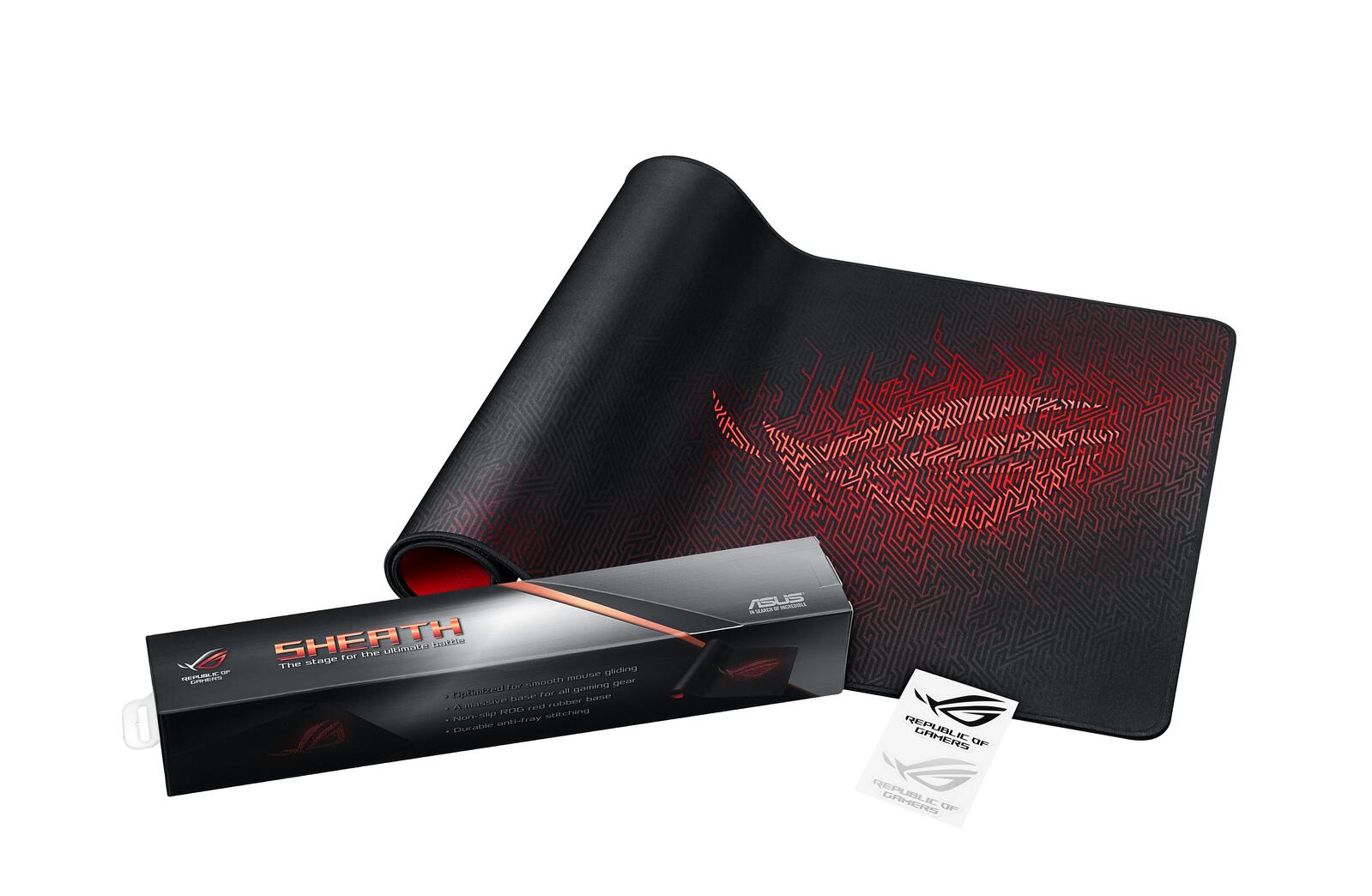 ASUS ROG Sheath Gaming Mauspad, schwarz/rot