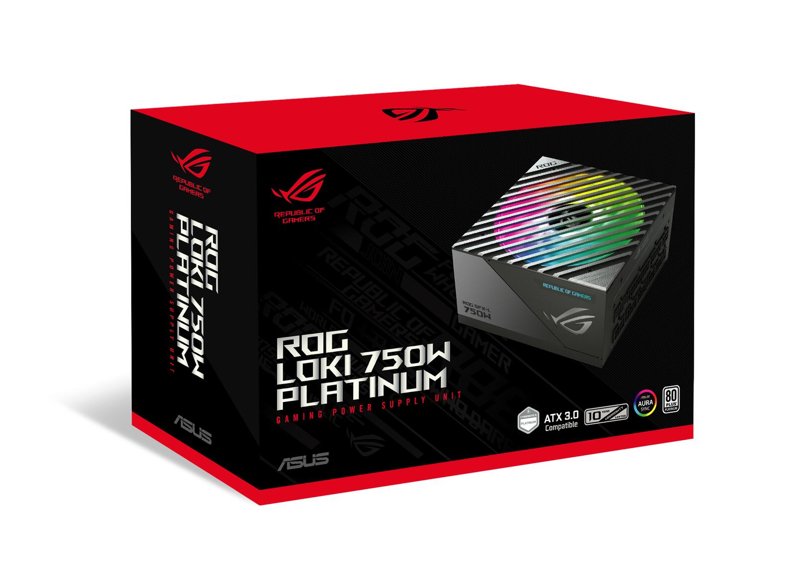 ASUS ROG Loki SFX-L 750W Platinum (Vollmodulares Netzteil, 80+ Platinum, Lambda A zertifiziert, 120mm PWM ARGB Lüfter, A