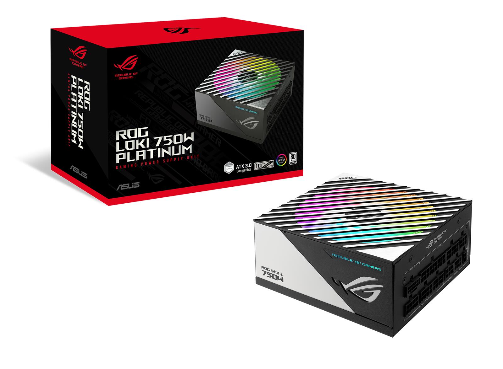 ASUS ROG Loki SFX-L 750W Platinum (Vollmodulares Netzteil, 80+ Platinum, Lambda A zertifiziert, 120mm PWM ARGB Lüfter, A